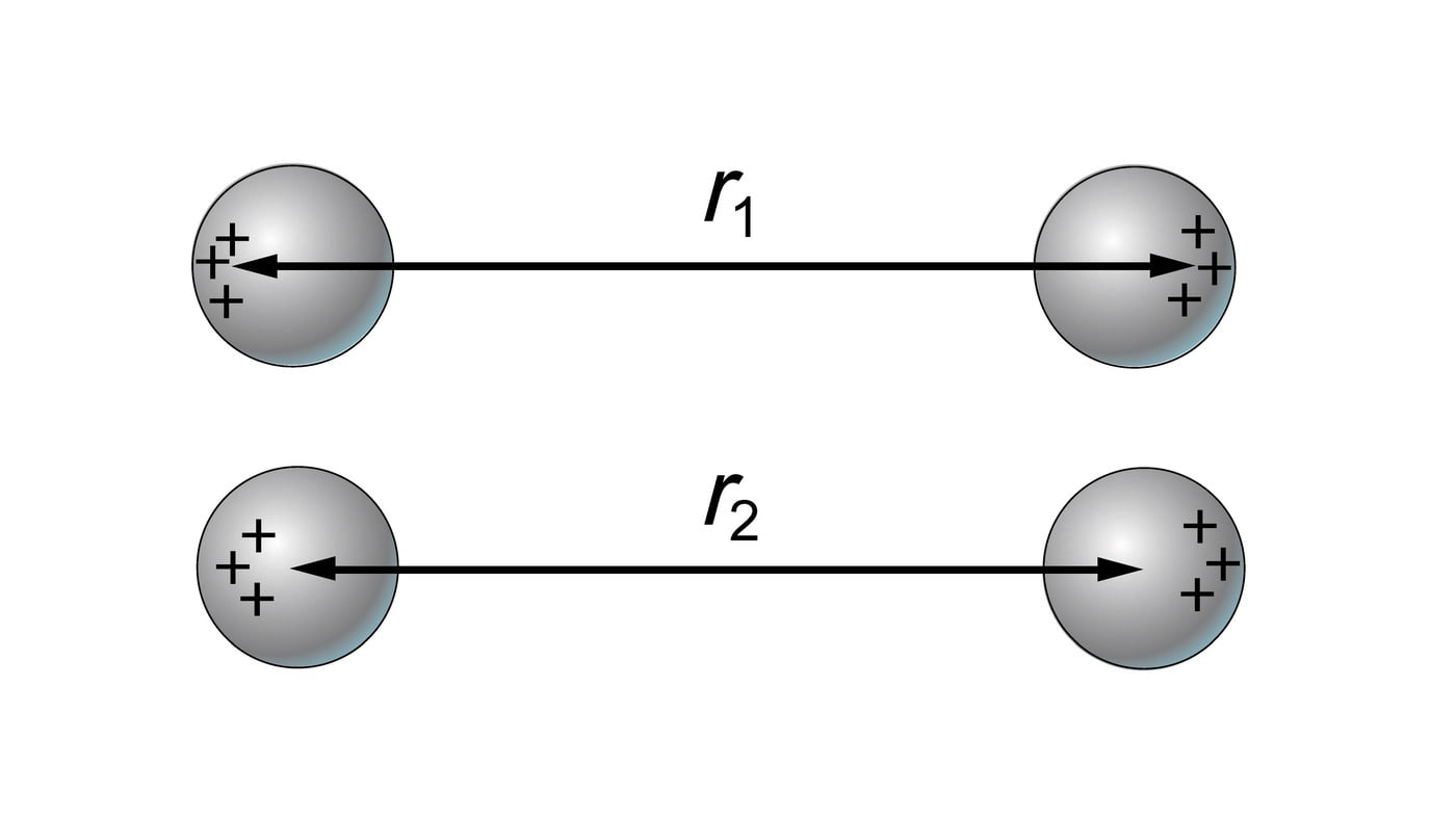 Laengutevaheline kaugus $r_1$ on suurem kehadevahelisest kaugusest $r_2$.